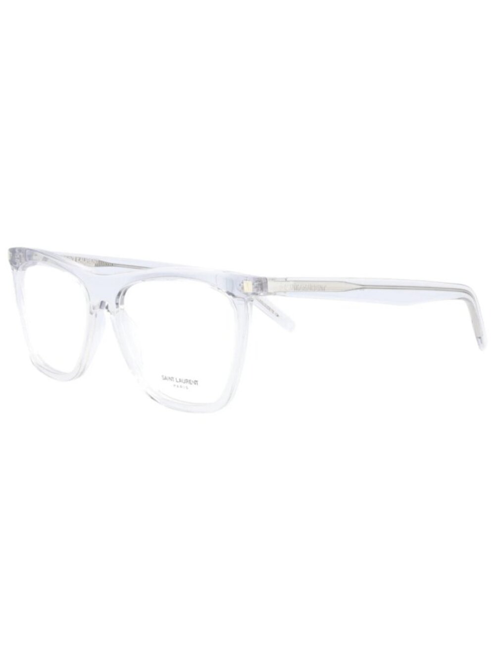 New Saint Laurent Women's Eyeglasses Square Rectangle Acetate Frame Grey Grey